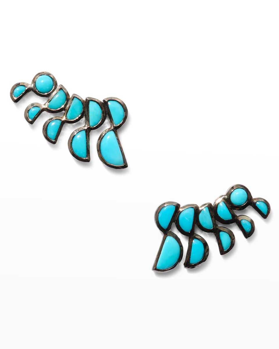 Lobster Earrings in Turquoise